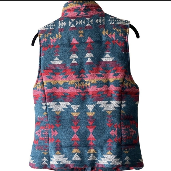 American Eagle Multicolor Tribal Puffer Vest - Picture 4 of 5